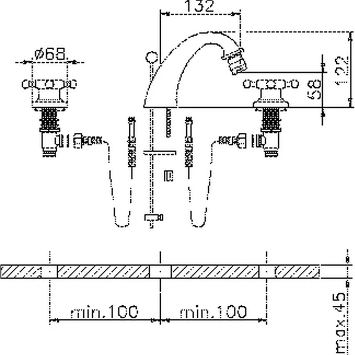 Смеситель для биде Huber Victorian VT00122021 хром