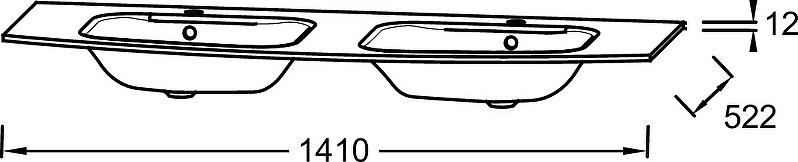 Мебельная раковина Jacob Delafon Nona 140 EB1887RU-DE4 серая