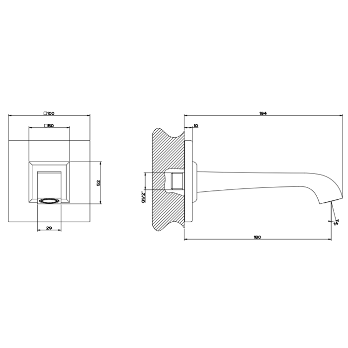 Излив для ванны Gessi Mimi 31207#031, хром