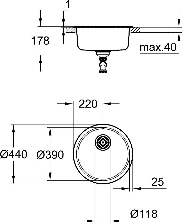 Кухонная мойка Grohe K200 31720SD0