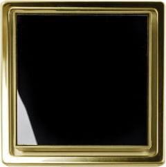 Душевой трап Pestan Confluo Standard Vertical Black Glass Gold 13000166, черный/золото