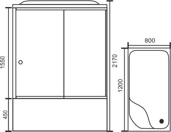 Душевая кабина Royal Bath RB 8120BP3-ВT L