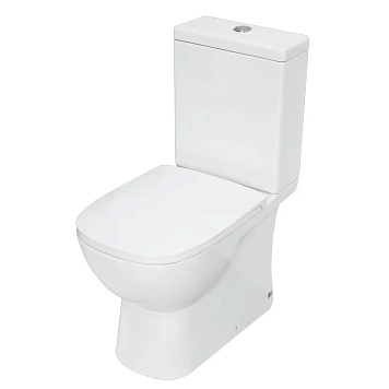 Унитаз-компакт Sanita Luxe Quadro Люкс Слим напольный, крышка микролифт, белый, WC.CC/Quadro/2-SlimDM/WHT.G/S1