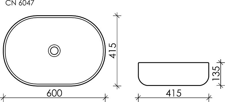 Раковина Ceramica Nova Element 60 CN6047, белый