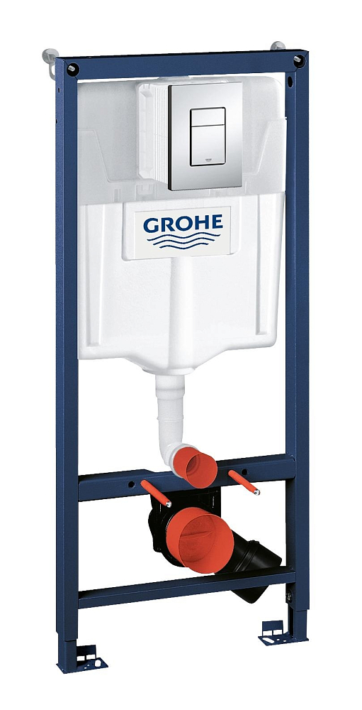 Комплект GRH772005560 Grohe + beWash Rapid SL инсталляция для унитаза подвесного + Kraft унитаз приставной безободковый напольный с сиденьем микролифт белый глянец BKFSR005560