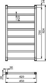 Водяной полотенцесушитель Zehnder Stalox STX-080-045 RAL 9016, белый