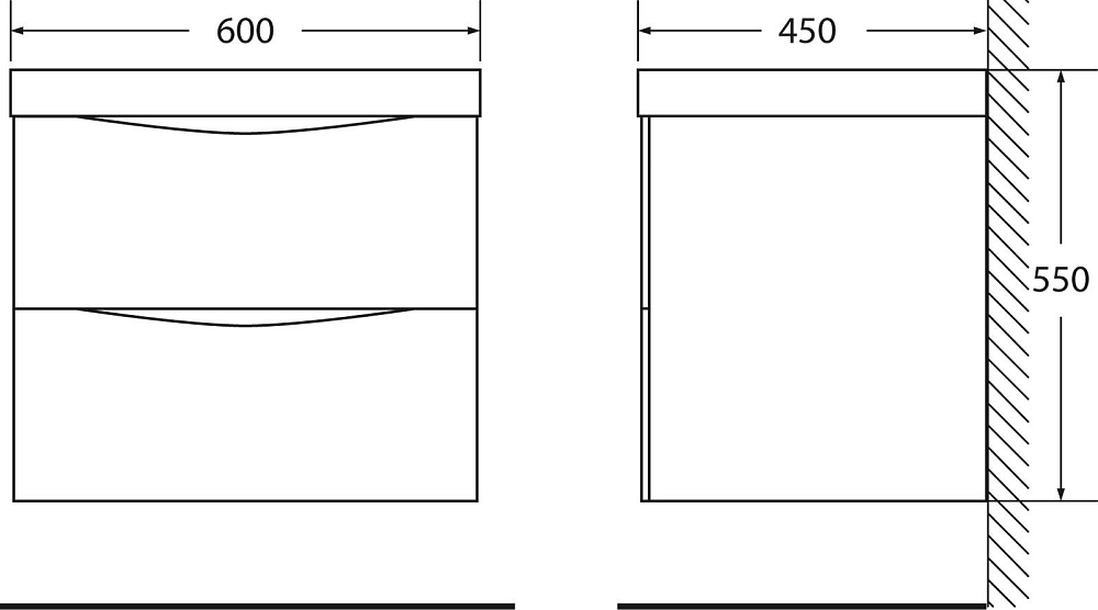 Тумба с раковиной BelBagno Marino 60 bianco lucido