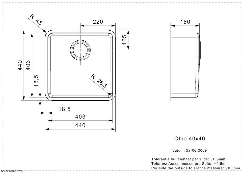 Кухонная мойка Reginox Ohio 43672 черный