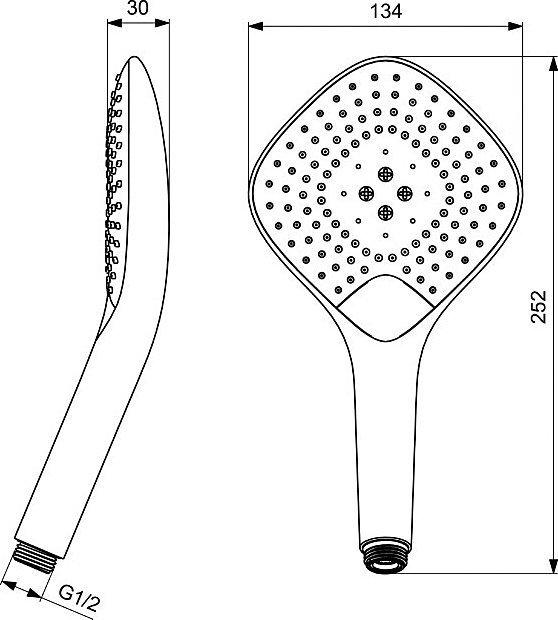 Ручной душ Ideal Standard Ideal Evo B1760AA, хром