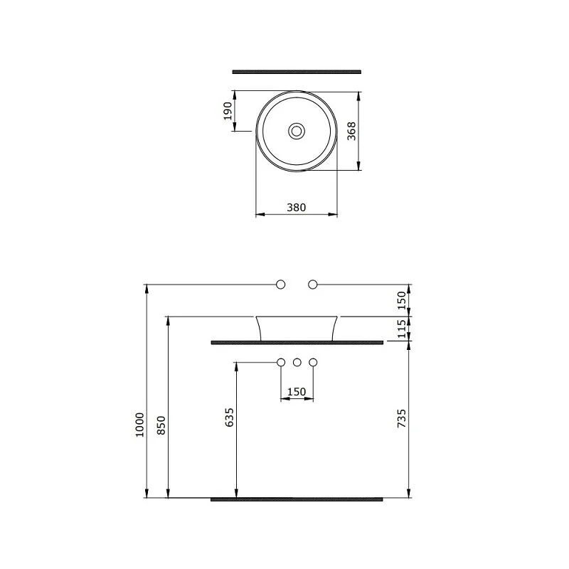 Раковина накладная Berges Ego SL 181011 белый