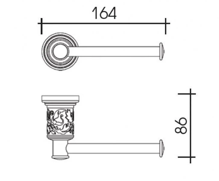 Держатель туалетной бумаги Schein Carving 7065028 хром