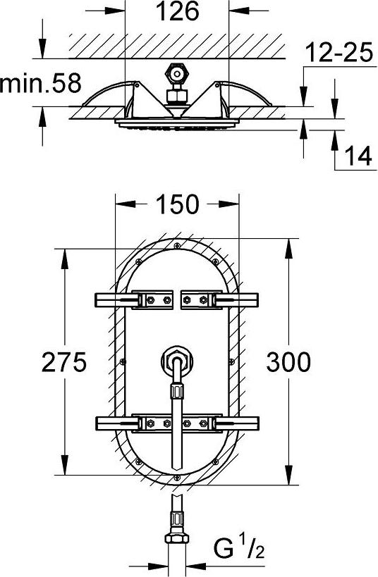 Верхний душ Grohe Rainshower Veris 27861000