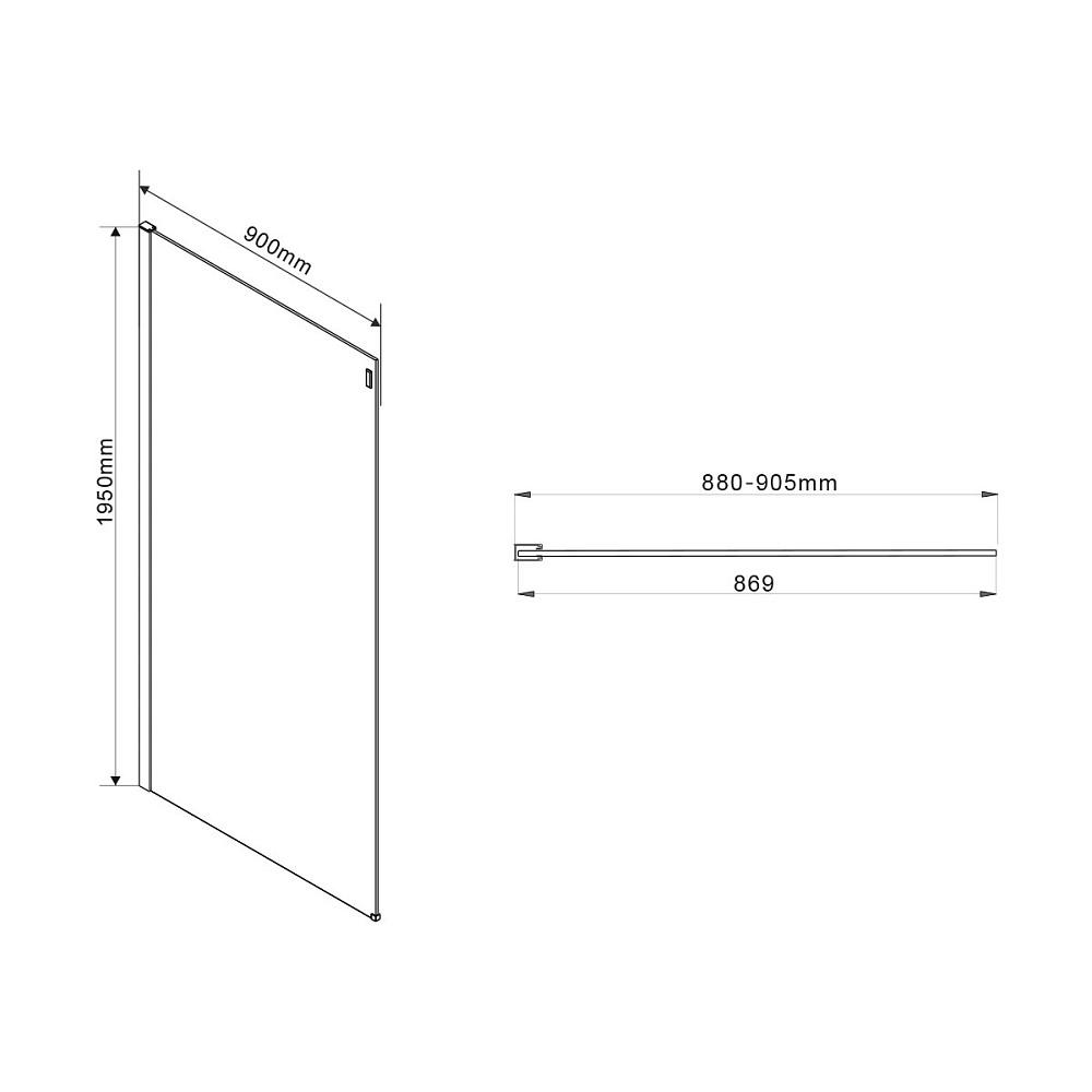 Душевой уголок Vincea Como VSR-1C9013CLB 130x90, черный, стекло прозрачное