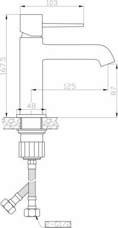 Смеситель для раковины Orange Karl M05-021b, чёрный