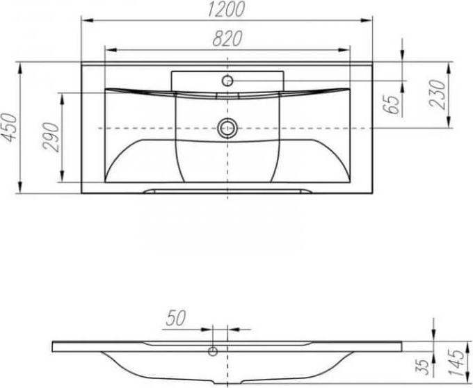 Раковина Aquaton Премьер М 120 1A70483KPR010