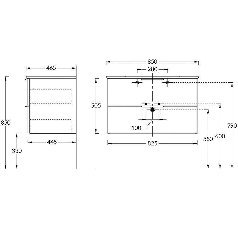 Тумба под раковину Kerama Marazzi Piano 85 PI.F.85\OLM подвесная Дымчатый вяз