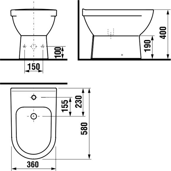 Напольное биде Jika Mio 3271.2