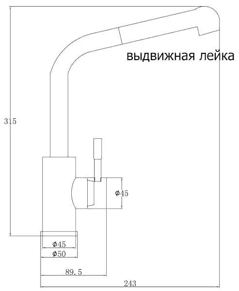 Смеситель для кухни Zorg Steel Hammer SH 5144 INOX серый