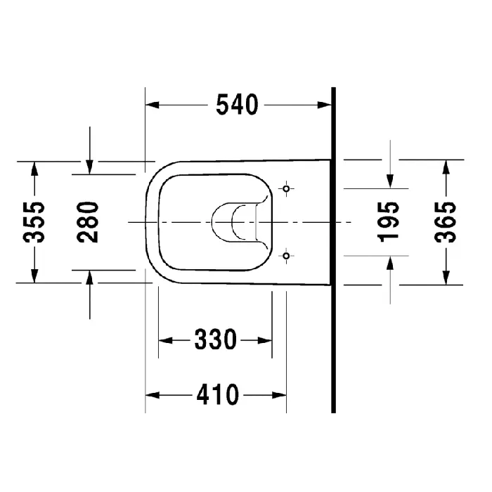 Подвесной унитаз Duravit Happy D.2 Plus 22220989001 36.5 x 54 см безободковый, с креплением Durafix, покрытие WG, цвет антрацит матовый