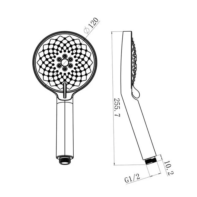 Душевая лейка Caprigo Parts 98-504-BRG золото