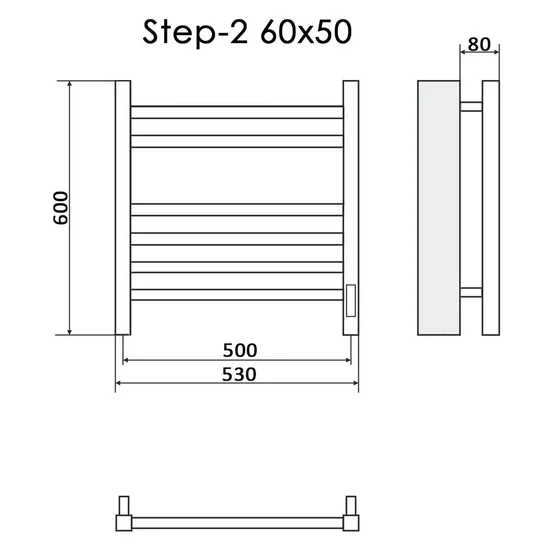 Полотенцесушитель электрический Ника Step-2 STEP-2 60/50 U хром