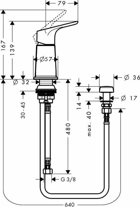 Смеситель для биде Hansgrohe Focus 31629000, хром