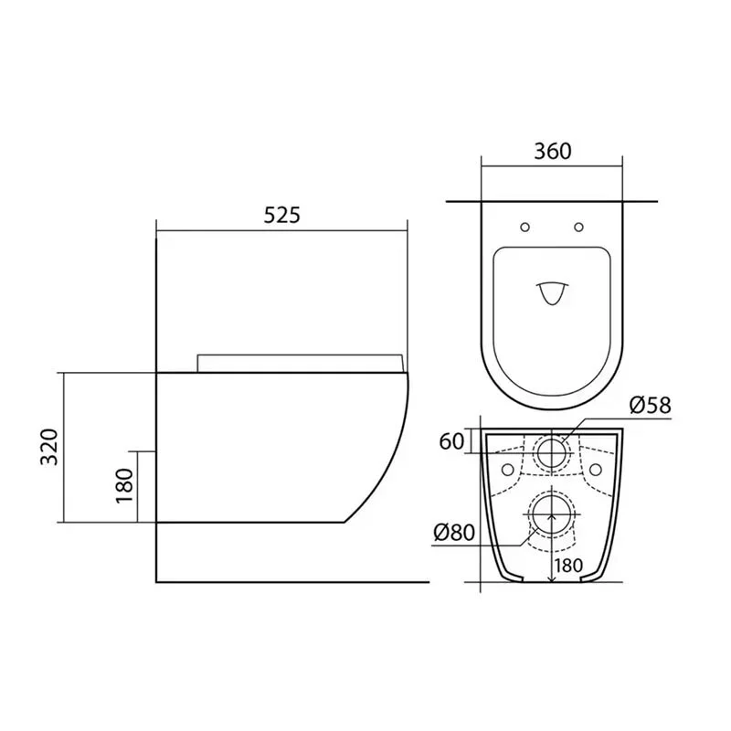 Инсталляция Ideal Standard Prosys Eco Frame M, E233267 для унитаза, узкая, с безободковым унитазом Aquatek Европа E233267/AQ1901-MW, AQ1901-MW, белый матовый, сиденье микролифт