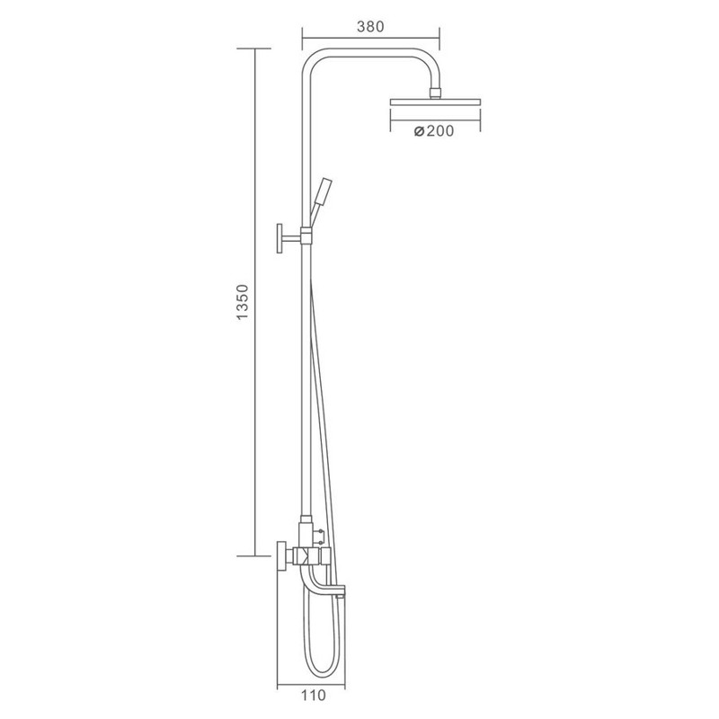 Душевая система Frap F2418-1 черный