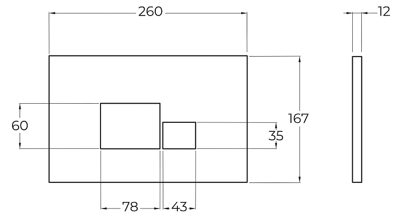 Кнопка смыва BelBagno BB072BL, белый глянец