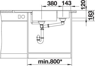 Кухонная мойка Blanco Delta II-F 525868 чёрный