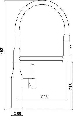 Смеситель для кухни с гибким изливом Gappo G4398-55