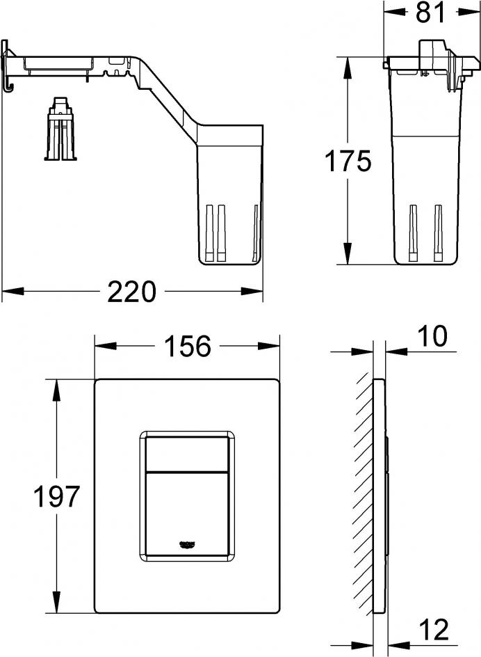 Кнопка смыва Grohe Skate Cosmopolitan Set Fresh 38805000