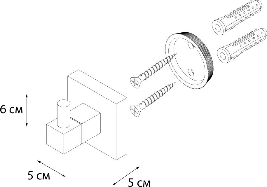 Крючок Fixsen Metra FX-11105 хром