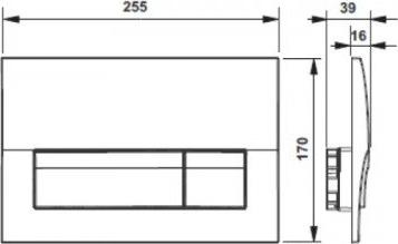 Кнопка смыва Roca Active 8901170B1, хром