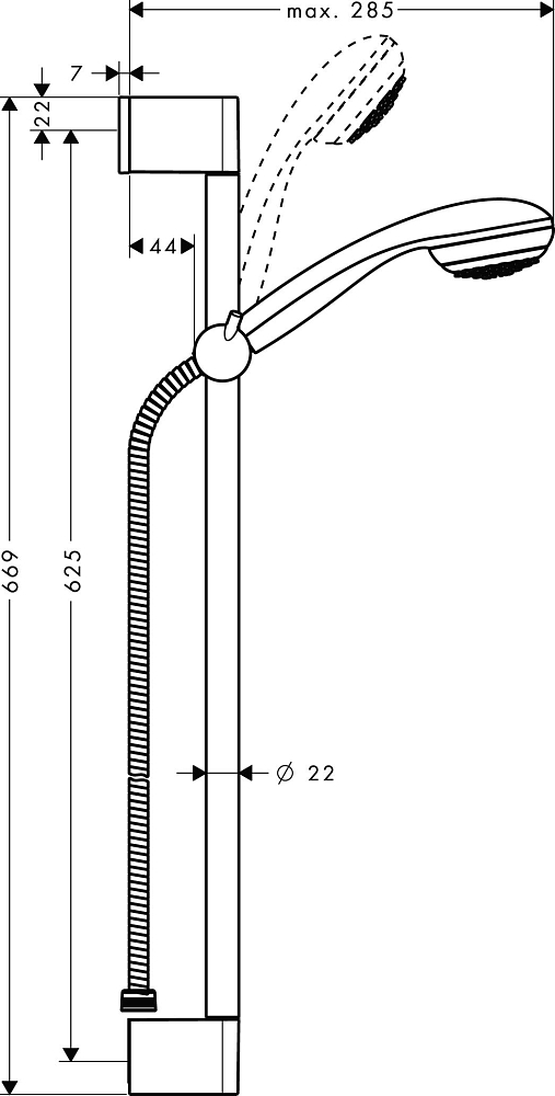 Душевой гарнитур Hansgrohe Crometta 85 Multi 27767000 Unica Crometta