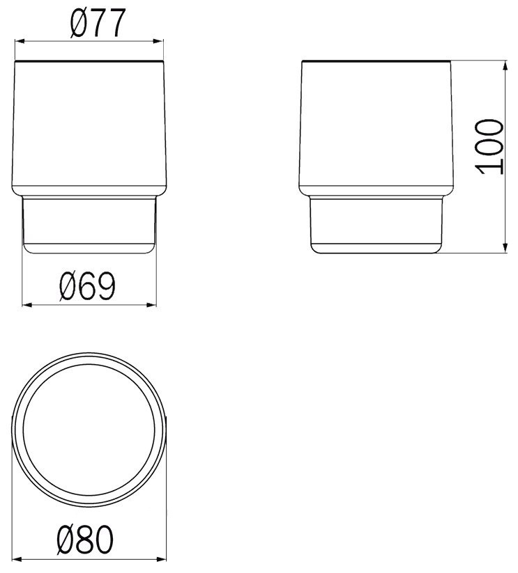 Стакан для зубных щёток Inda Mito R00100007, стекло матовое