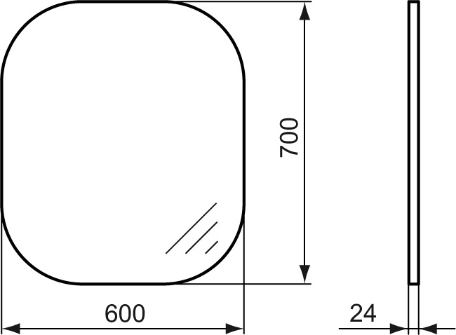 Зеркало Ideal Standard Softmood T7825BH