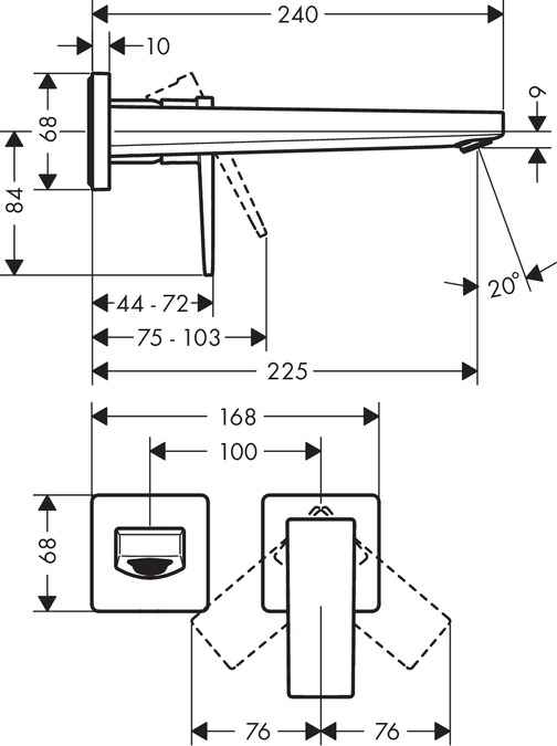 Смеситель для раковины Hansgrohe Metropol 32526140, шлифованная бронза