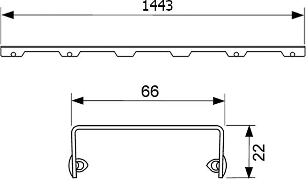 Решётка Tece TECEdrainline Royal 6 015 41 150 см матовая