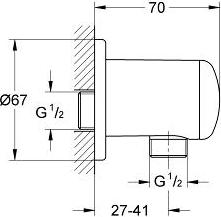 Подключение для душевого шланга Grohe Relexa Plus 28671000