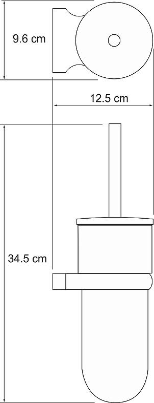 Ершик для унитаза WasserKRAFT Berkel K-6827, хром