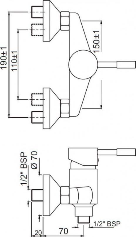 Смеситель для душа Jaquar Solo SOL-CHR-6149