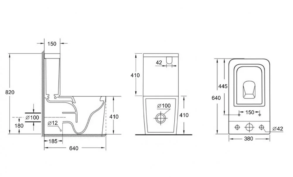 Напольный унитаз Aquanet Tavr 2.0 C1 LX-2905 (243542) безободковый с бачком C2 (243543) с крышкой-сиденьем Soft Close - Slimseat