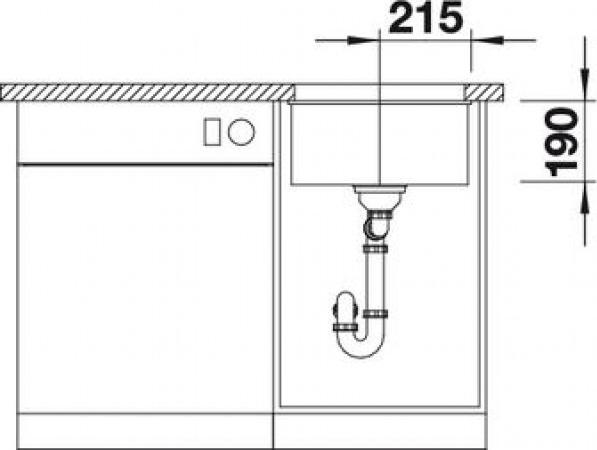 Кухонная мойка Blanco Subline 400-U 523429 серый бежевый