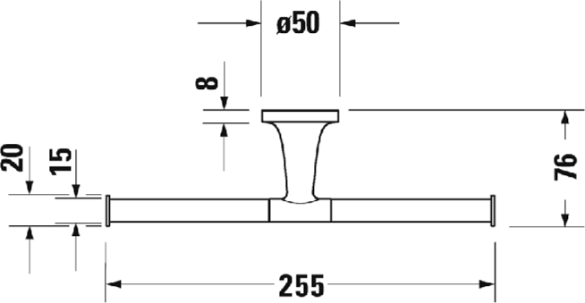 Держатель туалетной бумаги Duravit Starck T 0099384600 двойной, чёрный матовый