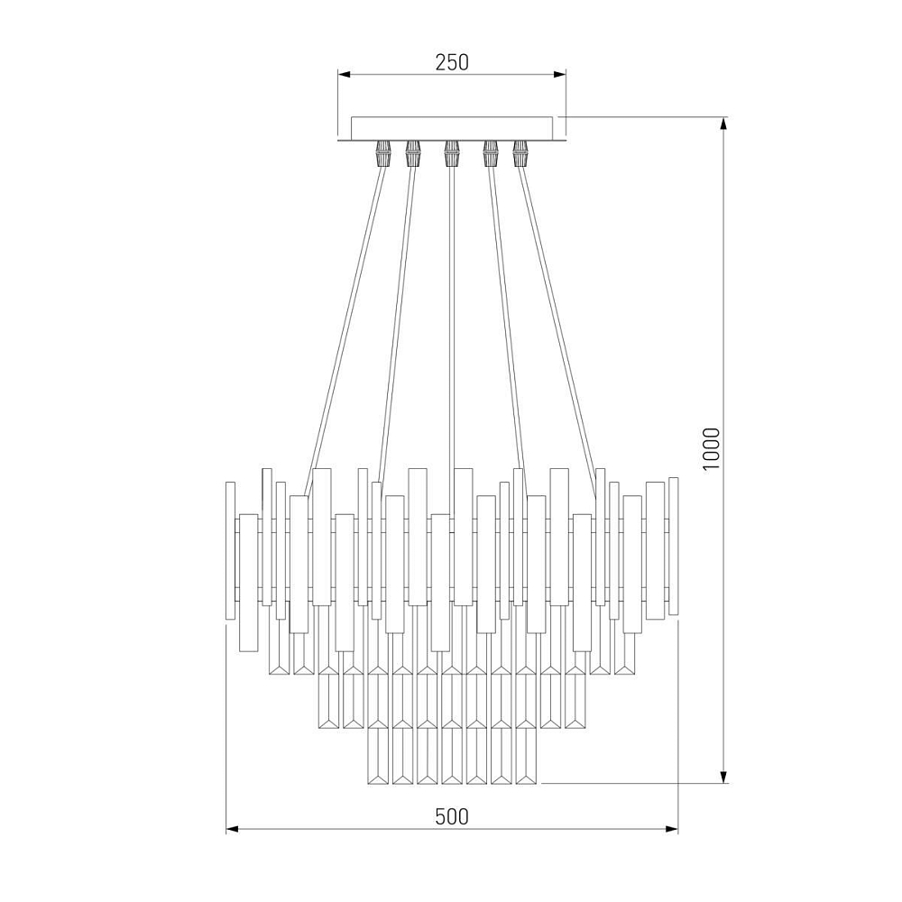 Подвесная люстра Bogates Piano 340/6 Strotskis Smart