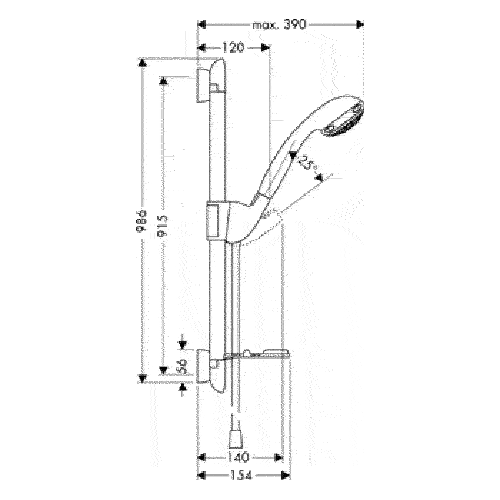 Душевой гарнитур Hansgrohe Aktiva A6 27862000