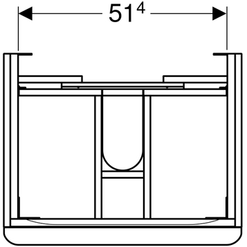 Тумба с раковиной 60 см Geberit Smyle Square 500.352.00.1-500.229.01.1 белый