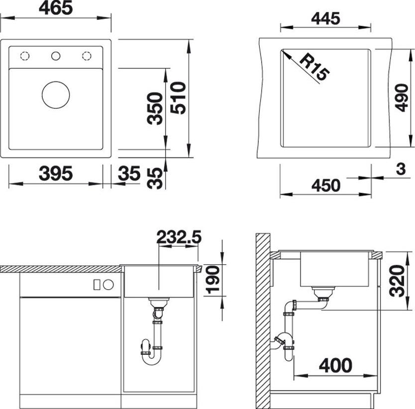 Кухонная мойка Blanco Dalago 45 шампань