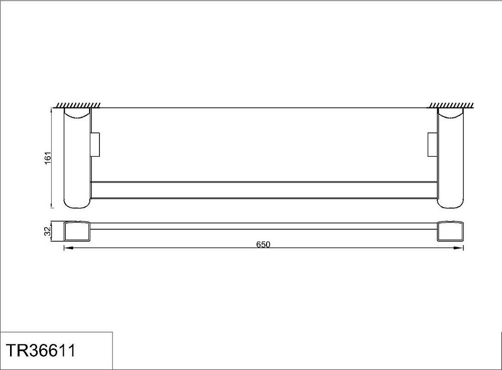 Полка Rush Thira TR36611 с бортиком